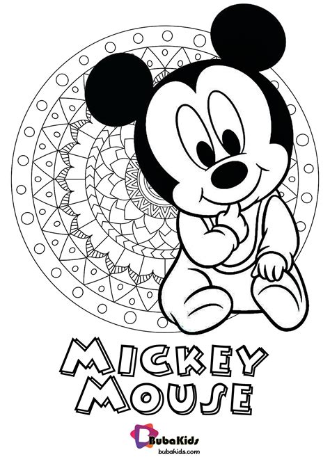 cute baby mickey mouse coloring pages printable  bubakidscom