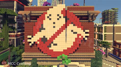 Ghost Buster Building Firestation House And Pixel Art Logo
