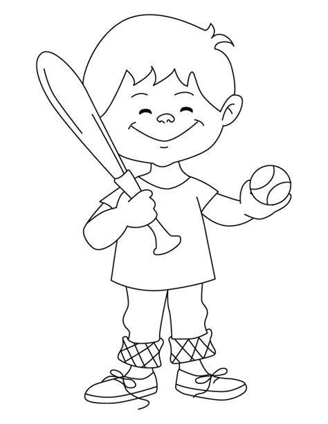 baseball boy coloring page   baseball boy coloring page