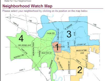 interactive map shows crime rate  iowa city neighborhoods