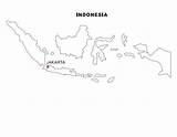 Map Coloring Indonesian Indonesia Pages Template Color sketch template