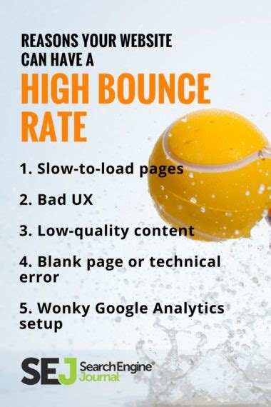 reasons  website    high bounce rate sej