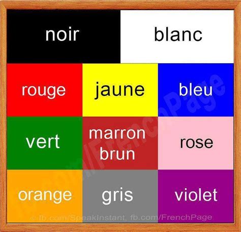 french colors images  pinterest learn french french