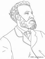 Verne Jules Colorear Vuelta Autores Escritores Famosos Franceses Historicos Literatura Ecrivain sketch template