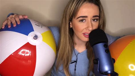 Asmr Inflating And Deflating Two Beach Balls Fast Tapping Scratching