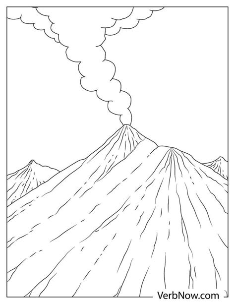 volcano coloring pages book   printable  verbnow