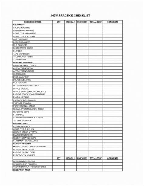 aid inventory list template sample desk checklist
