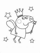 Peppa Pig Coloring Pages Color Printable Print Daddy Cartoon sketch template