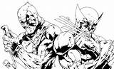 Wolverine Deadpool Colouring Ausmalbilder Marvel Only Onlycoloringpages Coloring sketch template