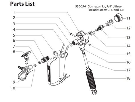 titan   airless spray gun parts list