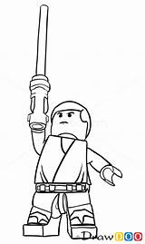 Lego Luke Skywalker Draw Coloring Starwars Pages Template sketch template