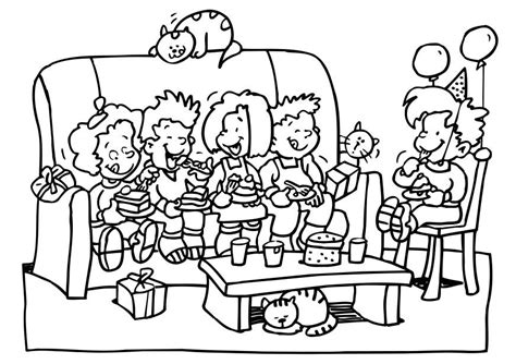 birthday party coloring pages   coloring pages coloring home