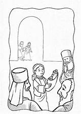 Coloring Pages Jesus Temple School Crafts Bible sketch template
