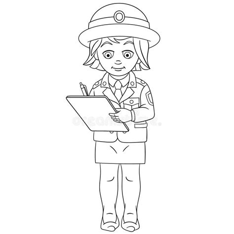 cartoon police officer policeman stock vector illustration