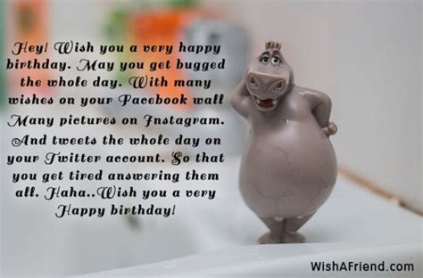 Hey Wish You A Very Happy Funny Birthday Messages