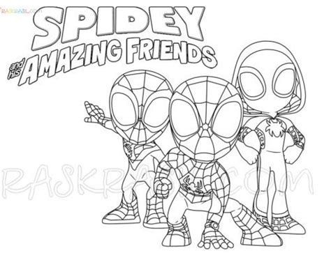 disney junior spidey   amazing friends coloring pages