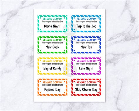 kids reward  editable printable  digital  shop