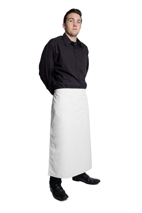 long 4 way apron white 32 l by 30 w made in usa fiumara apparel
