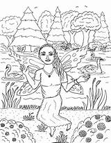 Tree Robin Coloring Pages Great Dryad Sara Named Fairy sketch template