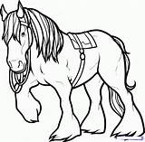 Horse Coloring Pages Color Draw Drawing Clydesdale Angus Step Drawings Horses Colouring Kids Print Brave Printable Books Dragoart Easy Coloriage sketch template