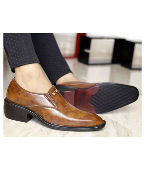 Bxxy Slip On Artificial Leather Tan Formal Shoes Price In India Buy