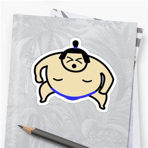 animated sumo wrestler sticker  mclovely redbubble