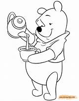 Pooh Winnie Disneyclips Winniethepooh Honeybear sketch template