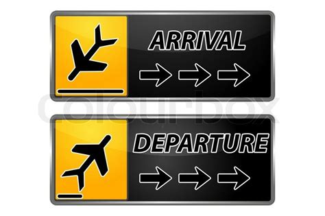 Illustration Of Arrival And Departure Tags On White
