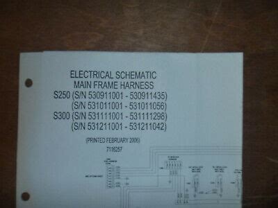 bobcat   skid steer electrical diagram wiring schematic manual  ebay