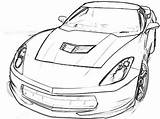 Corvette Mclaren Stingray sketch template