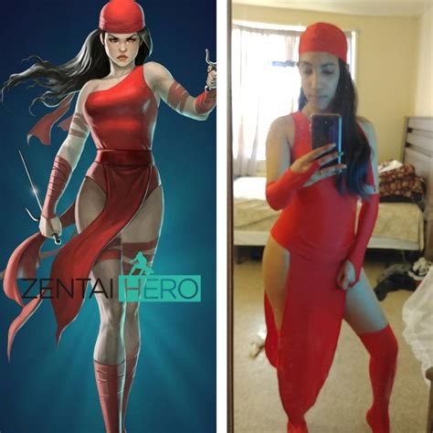 free shipping sexy red color girl marvel comics elektra costume lycra spandex carnival suit