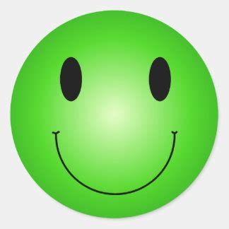 green happy face stickers  custom designs zazzle
