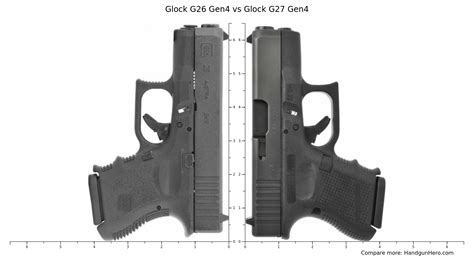Glock G26 Gen4 Vs G27 Gen4 Size Comparison Handgun Hero
