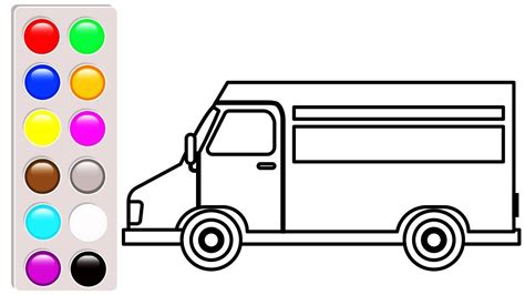 vehicle coloring pages  kids delivery truck coloring book video