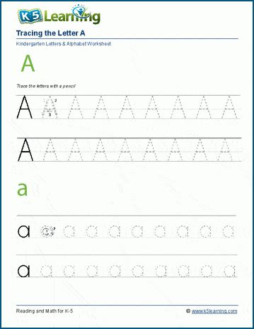 kindergarten letter tracing worksheets  tutorial pics