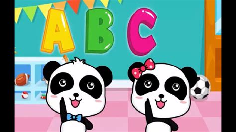 baby panda abc song play  learn  alphabet babybus kids games