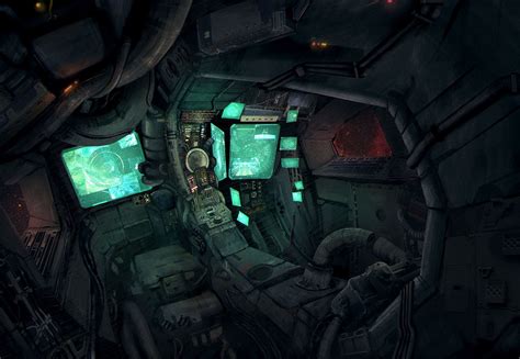 cockpit hadi jalali spaceship interior sci fi concept art