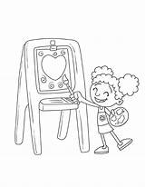 Coloring Easel Step2 sketch template