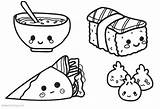 Coloring Food Pages Cute Lineart Printable Kids Color Print sketch template