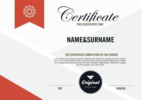 qualification certificate template  elegant design  vector