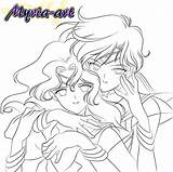 Neptune Sailor Uranus Lineart Myria Getcolorings Kindpng sketch template