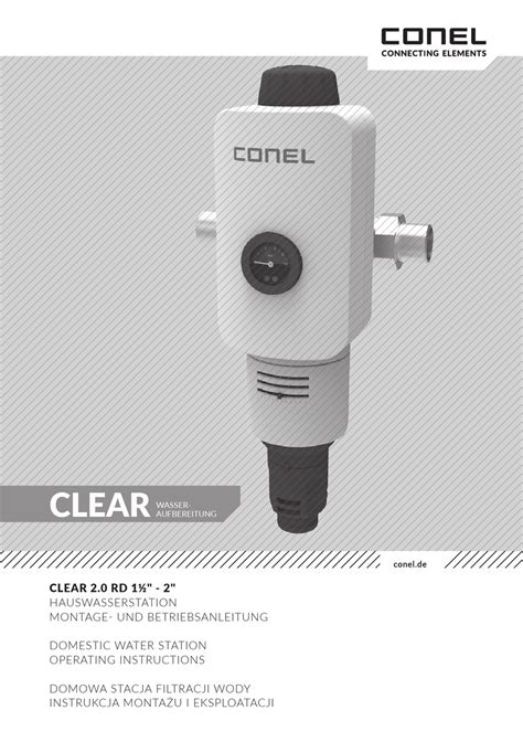 conel clear    operating instructions manual   manualslib