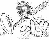 Sports Equipment Drawing Sport Coloring Pages Getdrawings sketch template