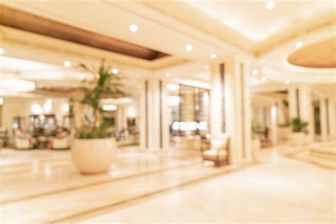 abstract blur luxury hotel lobby  background premium photo
