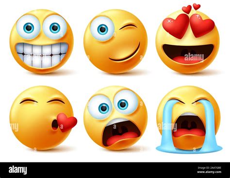 smileys emojis und emoticons gesicht vektor einrichten smiley symbol