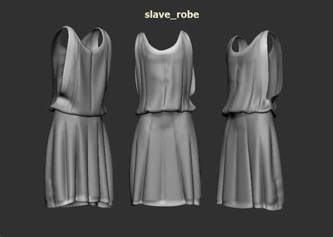 3d model slave robe cgtrader