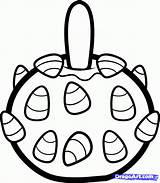 Coloring Pages Candy Halloween Apple Draw Step Popular Coloringhome Colorear Obra Para sketch template