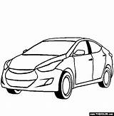 Hyundai Coloring Elantra Cars Pages Thecolor sketch template