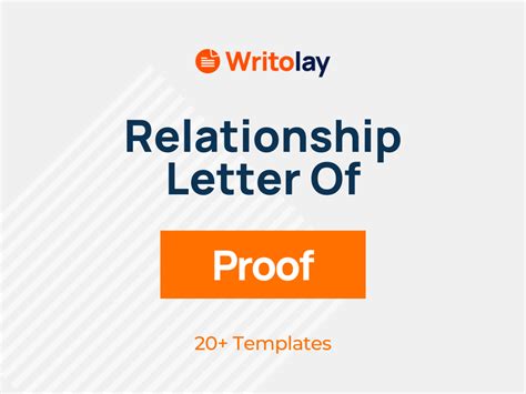 proof  relationship letter  templates writolay