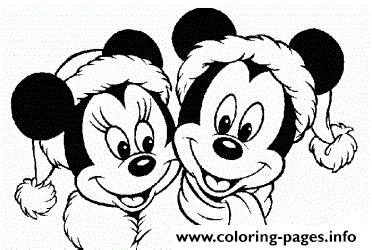 minnie  mickey  winter disney  coloring page printable